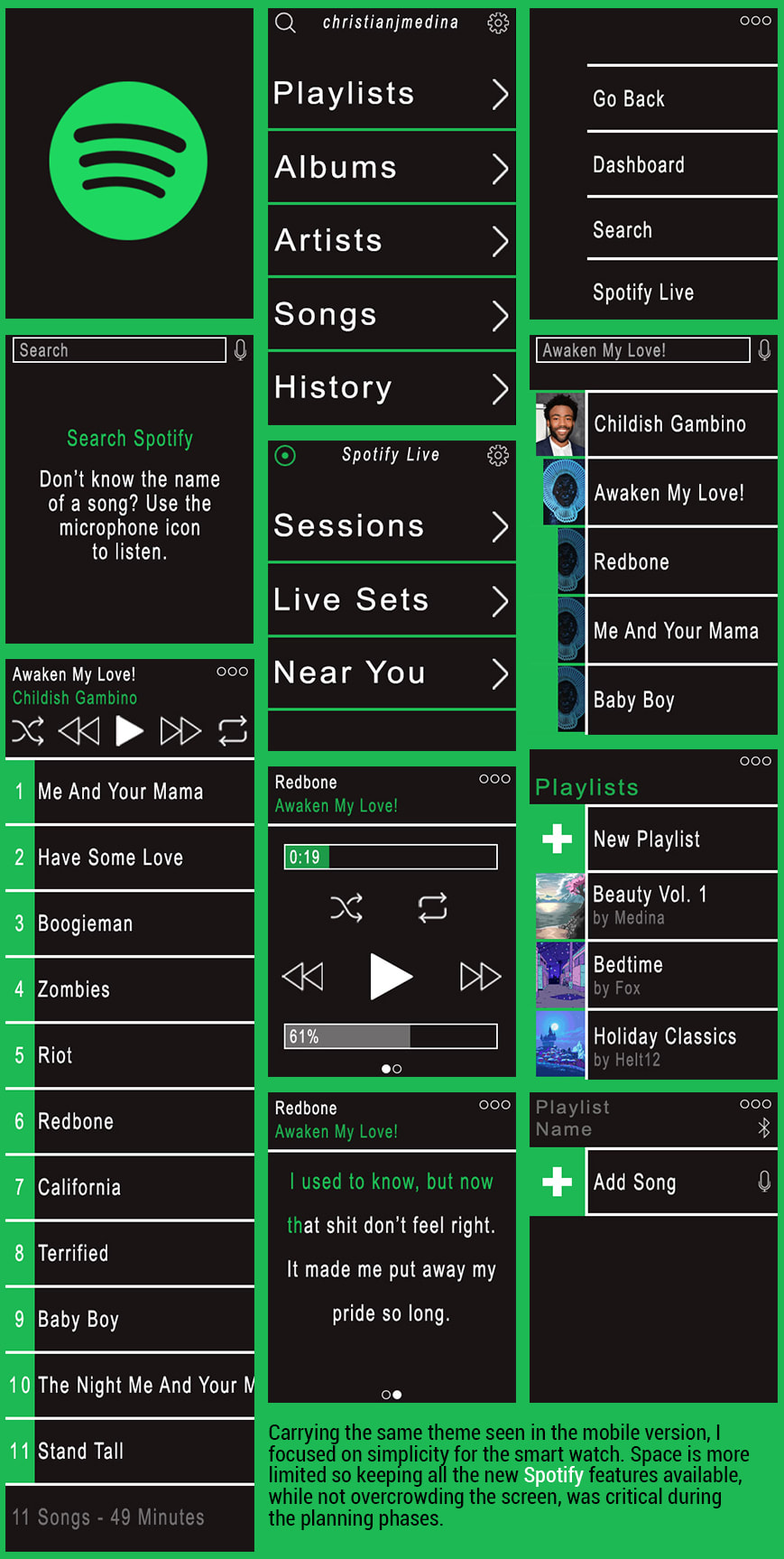 Spotify Smart Watch Redesign